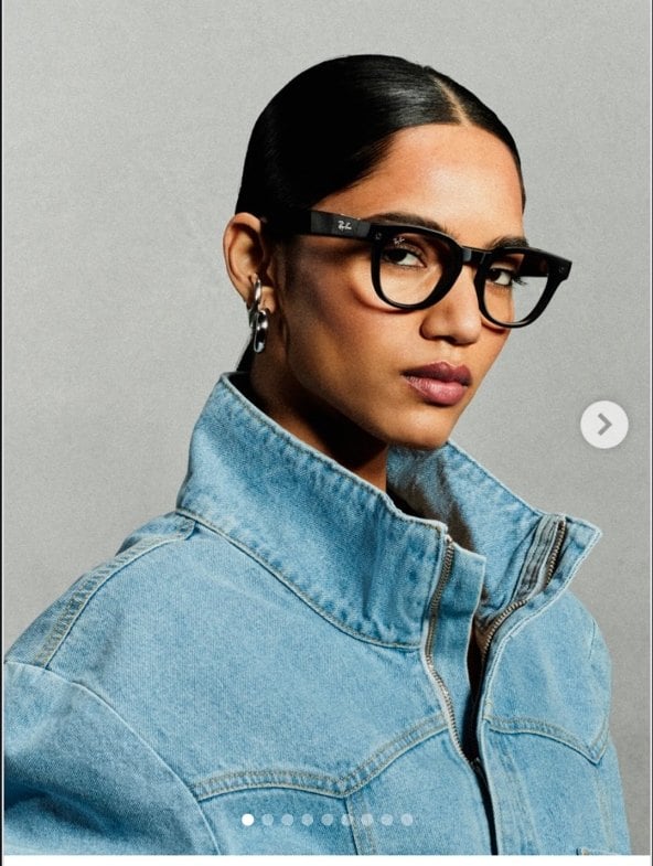 Ray-Ban Meta campaign portrait still.